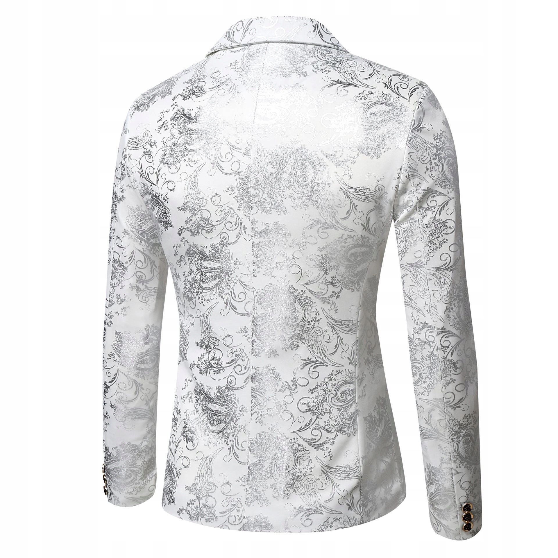 Moda męska marynarka sceniczna Kolor biały