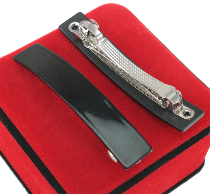 

Klamra Do Włosów Czarna Automat Błyszcząca 1,5 cm