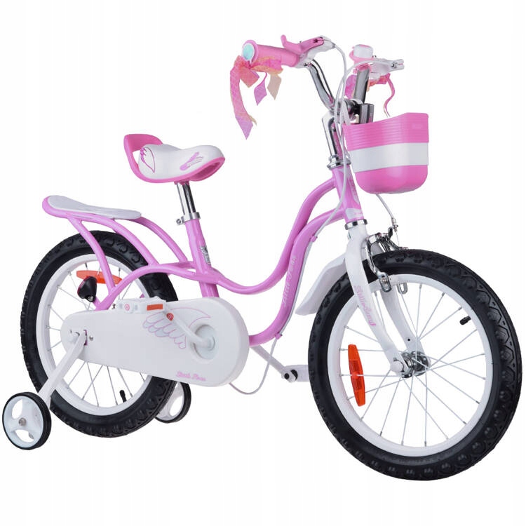 Rower Rowerek Dzecięcy Royalbaby Little Swan Koło 16" Koszyk Kółka Boczne
