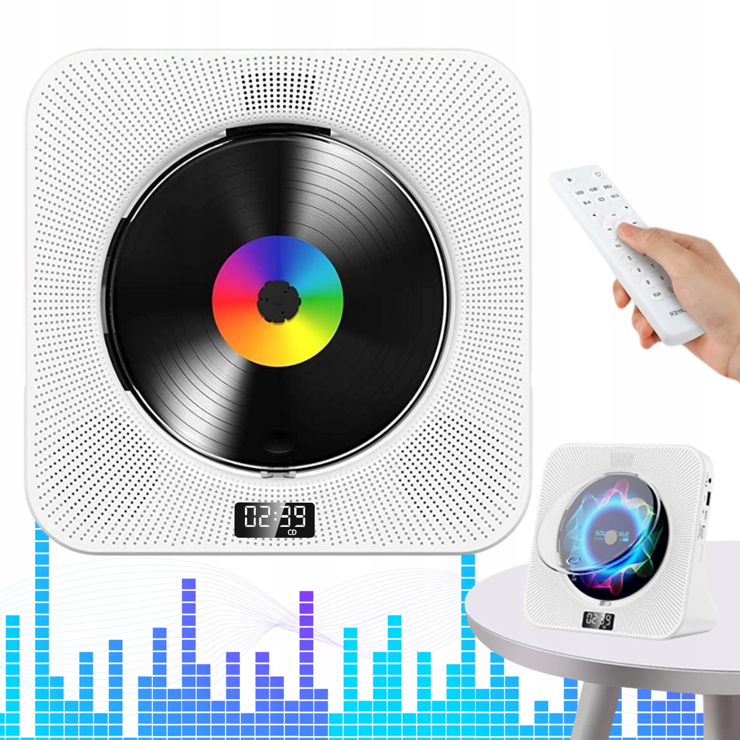 CD Přehrávač S Bluetooth 5.0, Fm, Aux A Časovačem Spánku