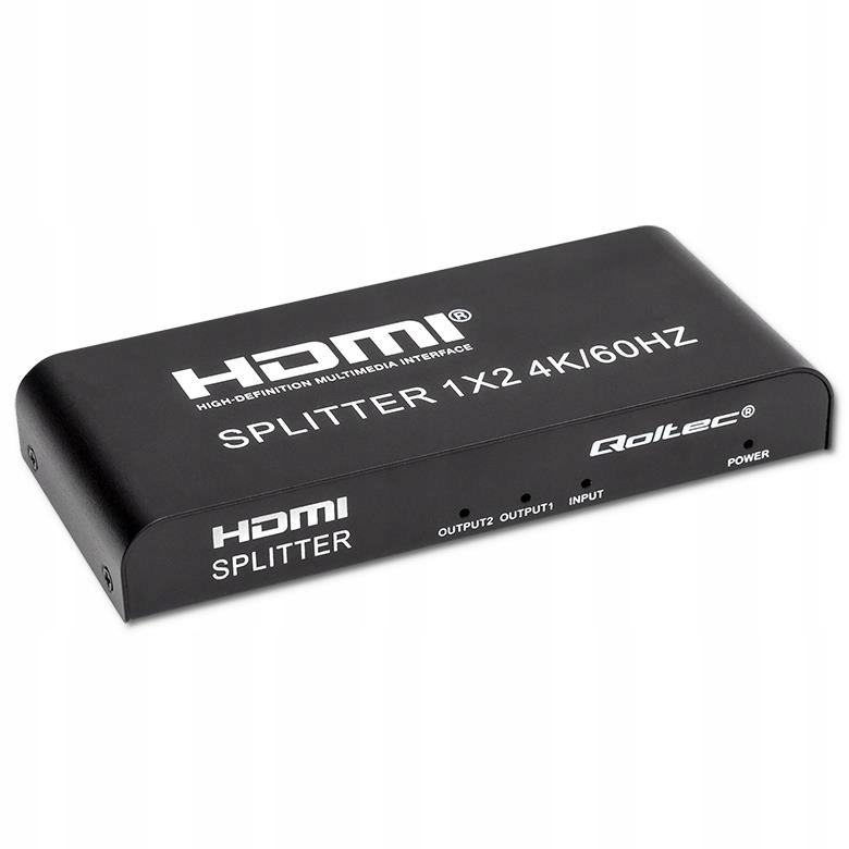 Qoltec Aktivní Splitter 2 X Hdmi 4K 60HZ Pro Počítač A Televizi