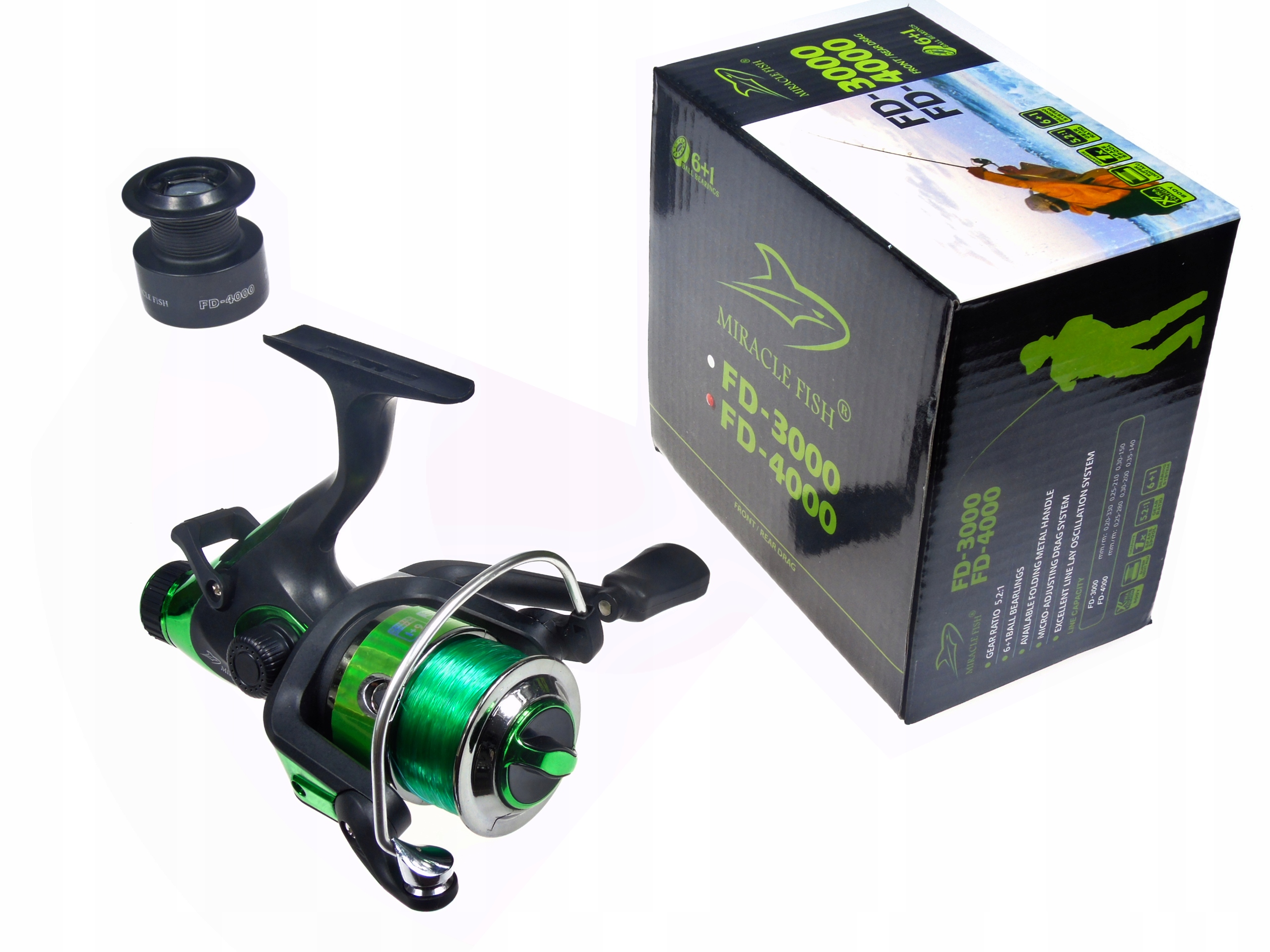 Kołowrotek Feeder Karp 5000 5.2:1 7 łożysk z żyłką