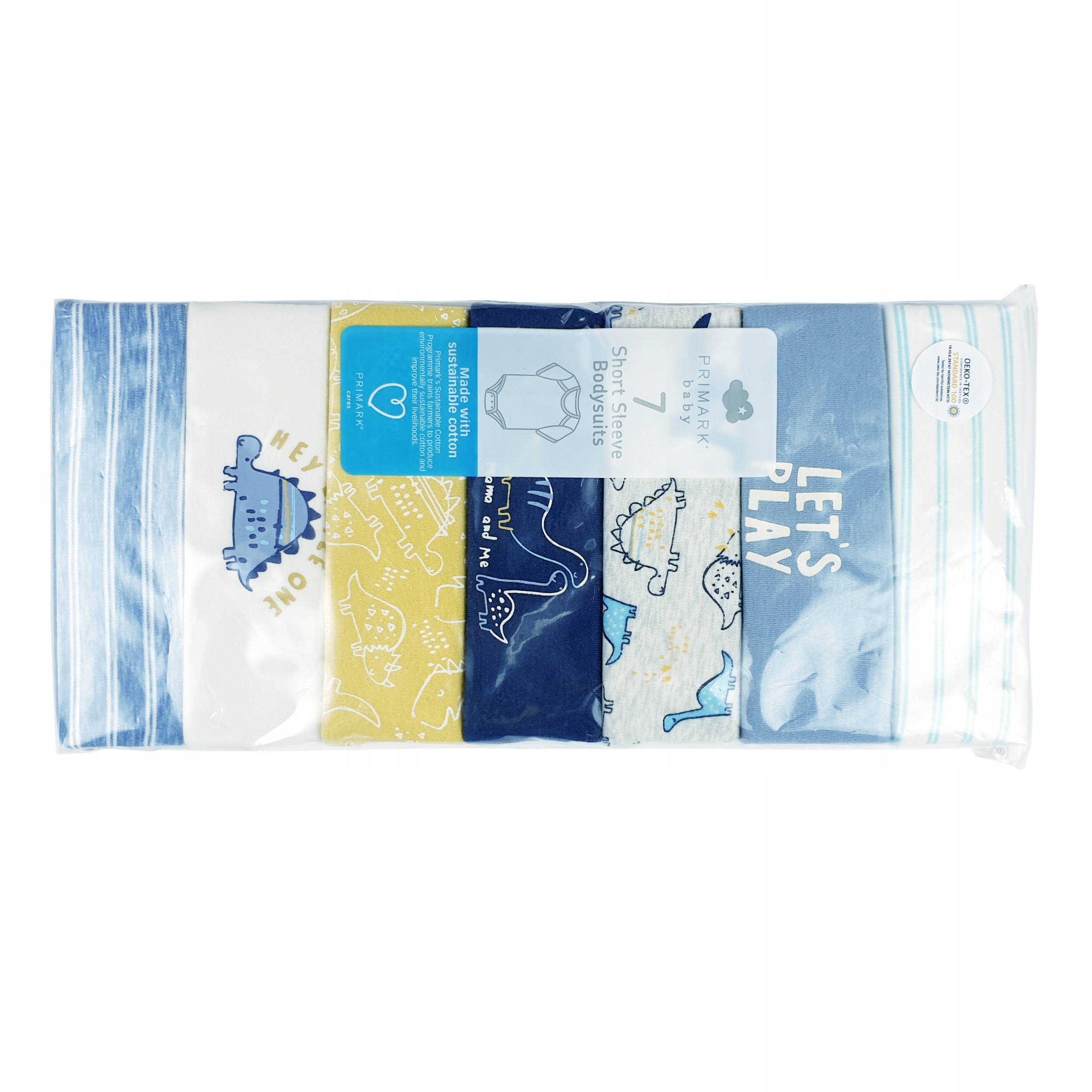 

Body Primark 7 -pak 18-24 M 92 CM Dinozaury / Blue