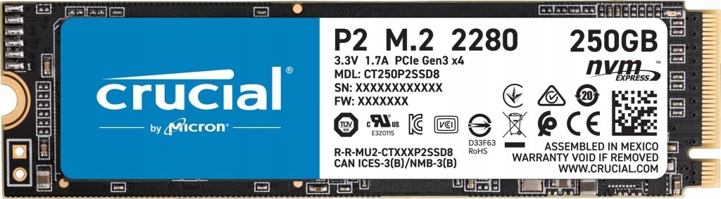 

Dysk Ssd Crucial CT250P2SSD8 250 Gb PCIe 2,5"
