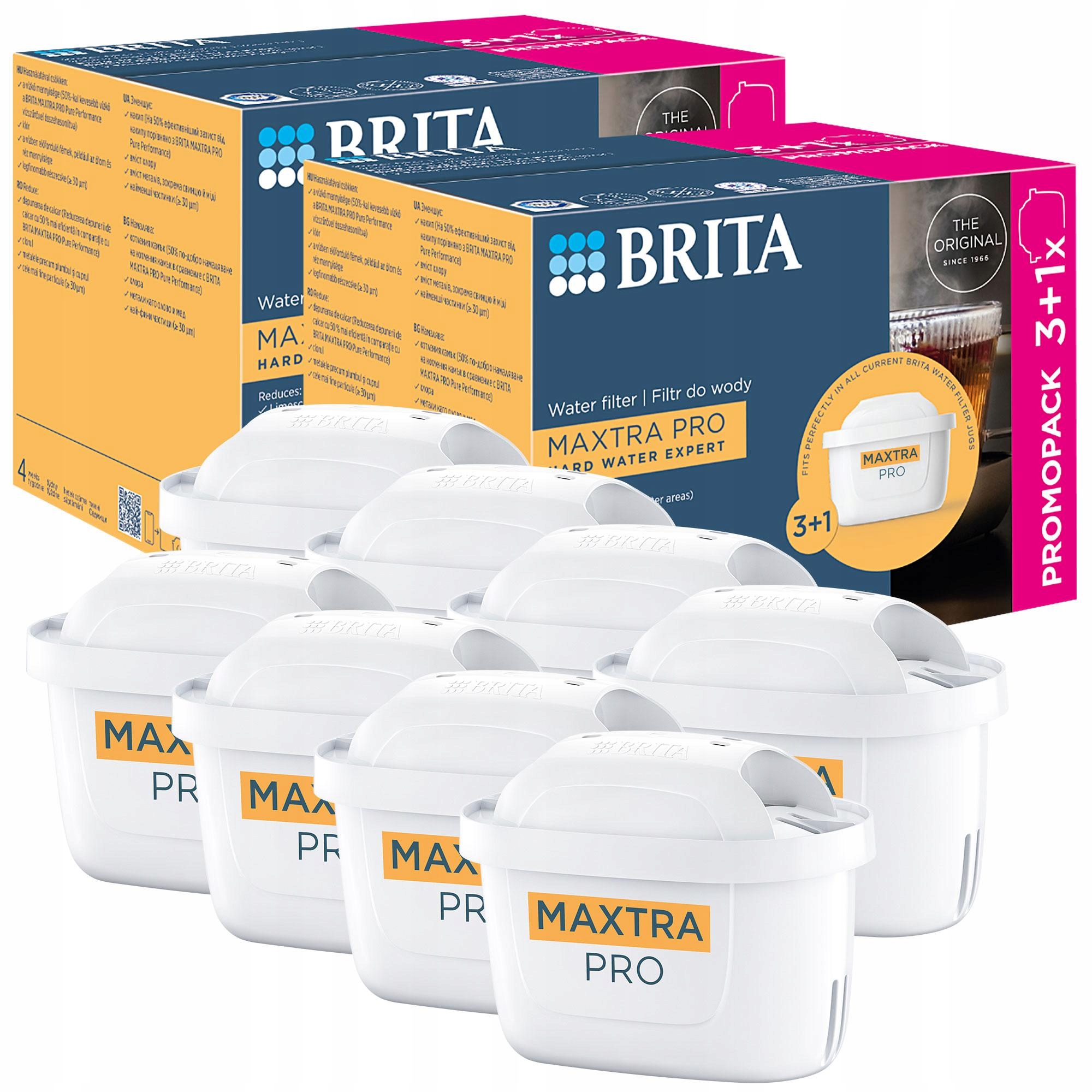 Filtračná vložka Brita Pro Hard Water do vody do kanvíc Brita Glass 8x