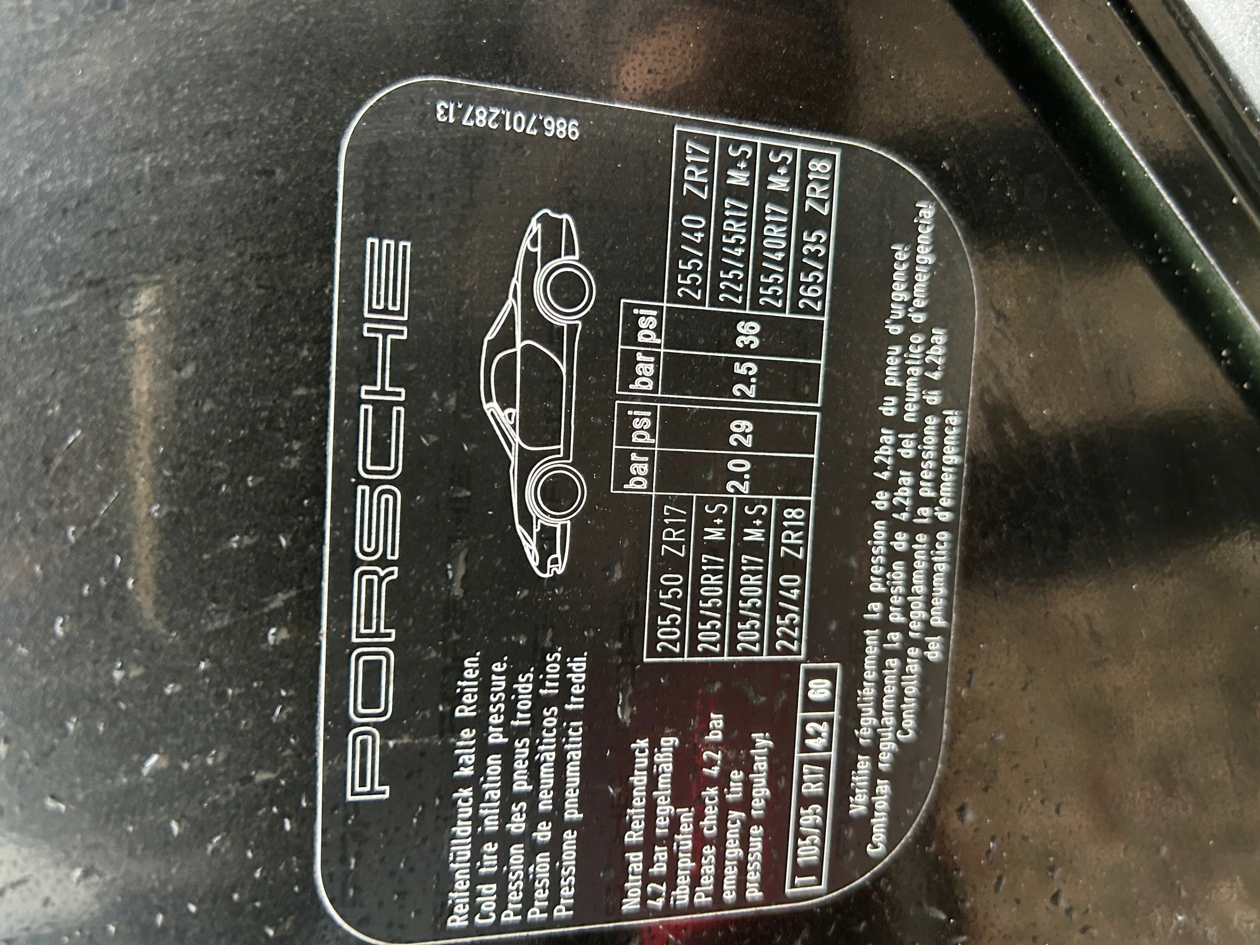 Porsche 993 Carrera bonnet 986 Boxster engine housing cover
