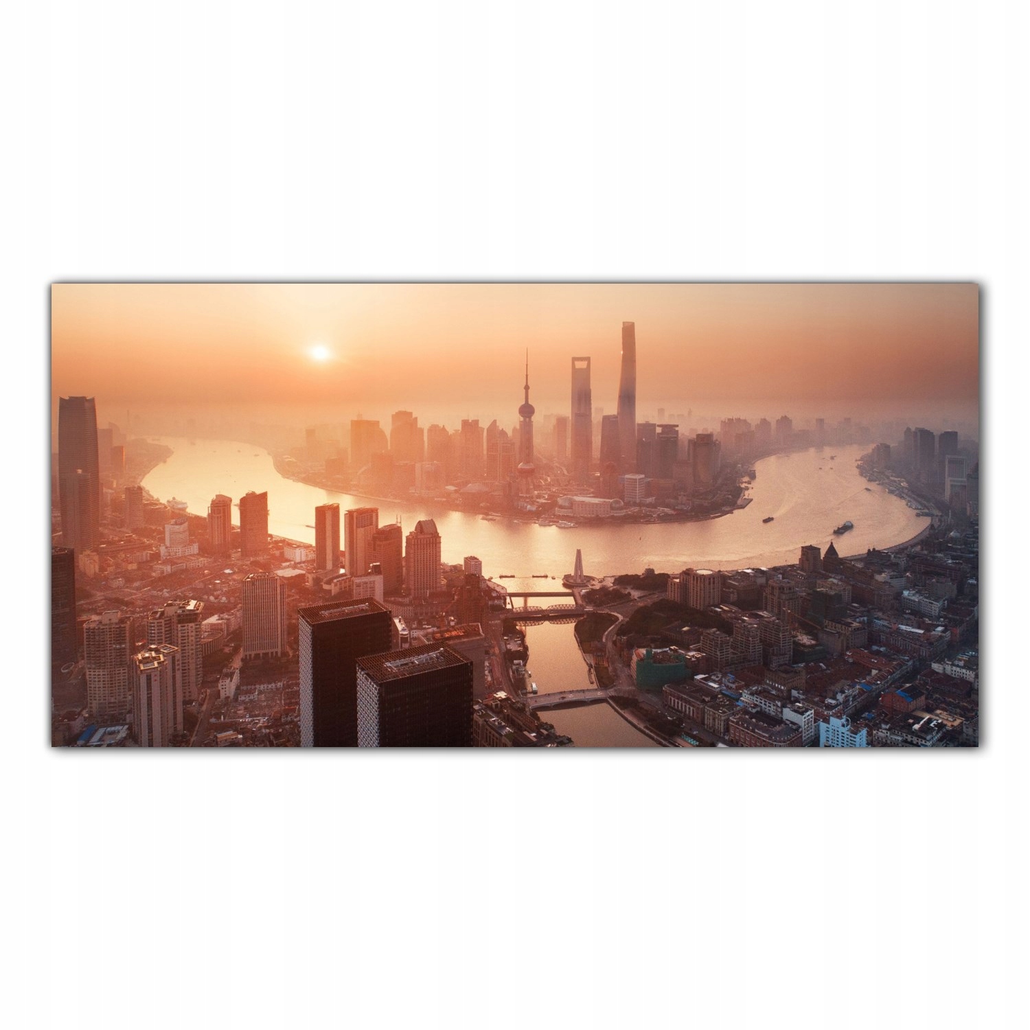 Shanghai Východ slunce 120 x 60 cm Panely do kuchyně