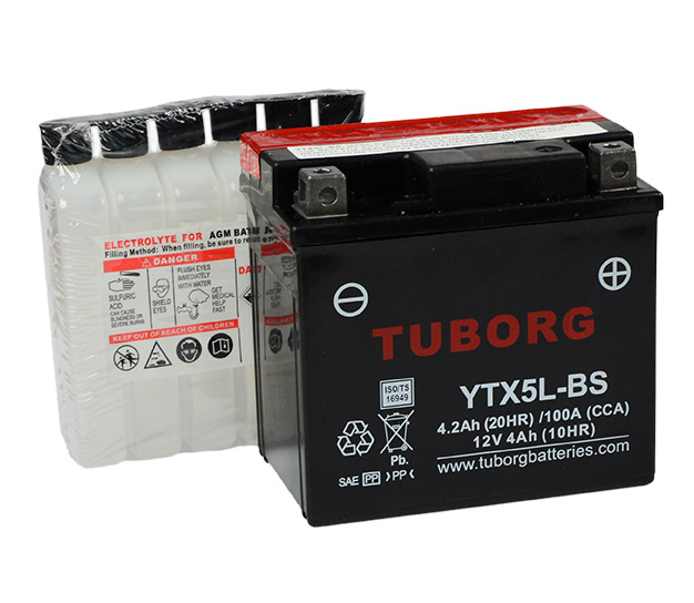 T-YTX5L-BS - Аккумулятор AGM Tuborg YTX5L-BS 4.2 Ah 100A
