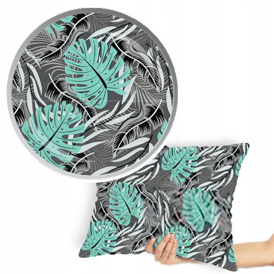 

Poszewka na poduszkę 40x60 czarna ciemna monstera