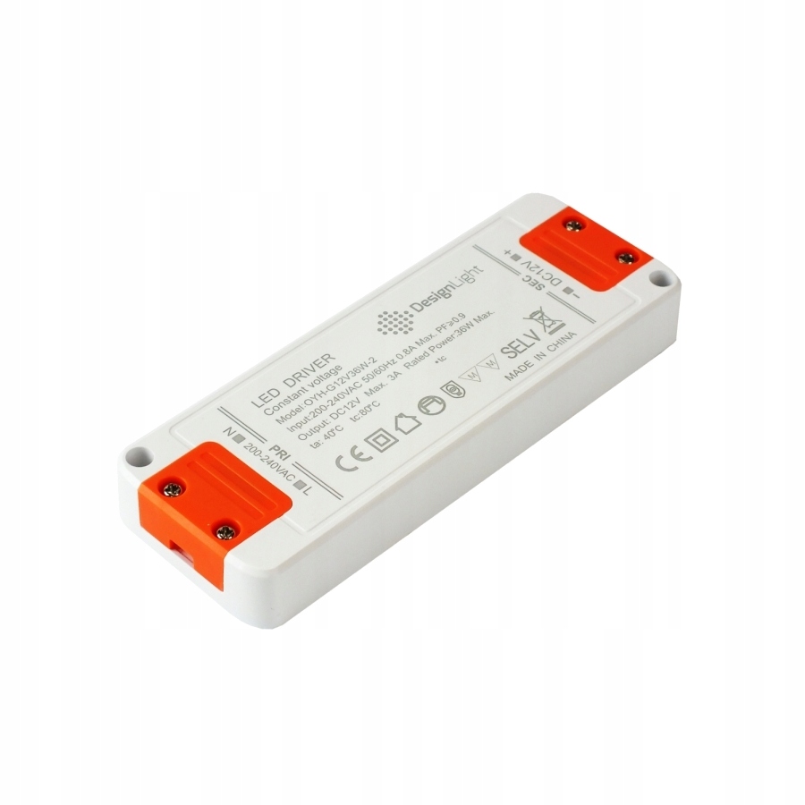 SUPER PŁASKI ZASILACZ Flat do LED 12V/36W