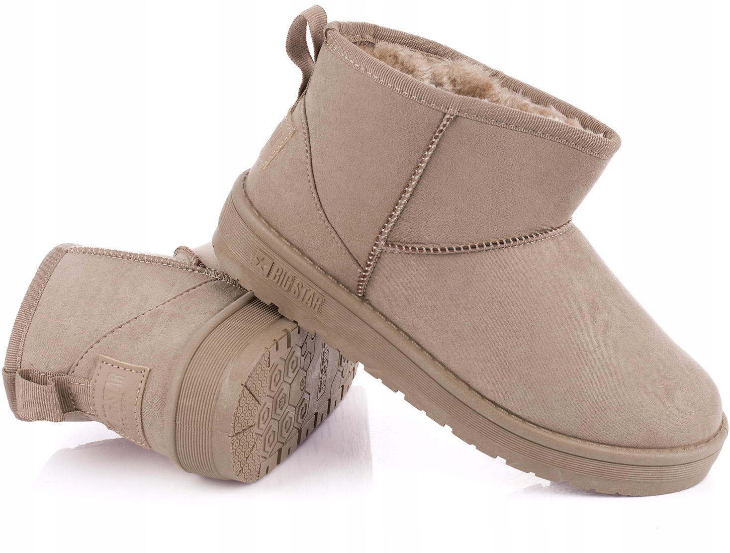 BIG STAR BUTY BOTKI ŚNIEGOWCE OCIEPLANE FUTERKIEM DAMSKIE BEŻOWE r. 39 Kolekcja Jesień / Zima