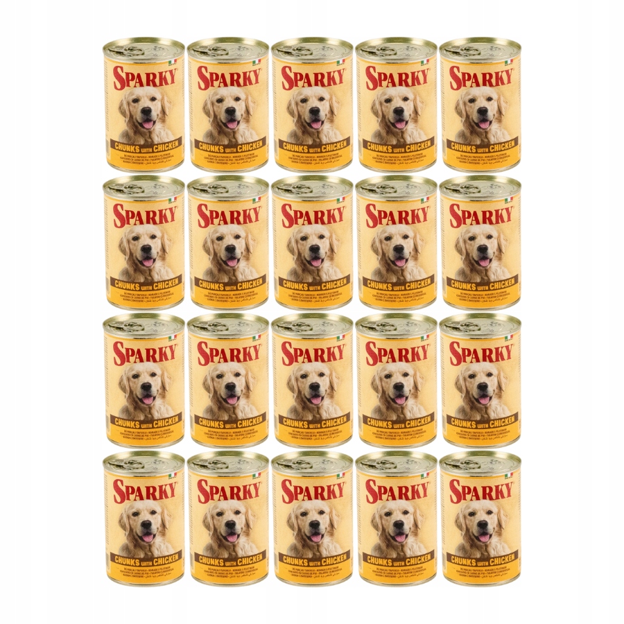 Levně Vlhké krmivo pro psy Sparky s kuřecím masem 20x415 g
