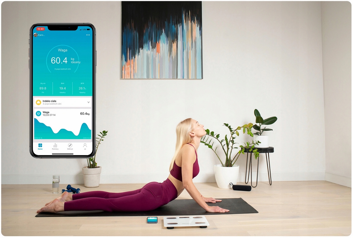 WAGA ŁAZIENKOWA ANALITYCZNA DO 200kg LCD 17w1 Mechanizm elektroniczny