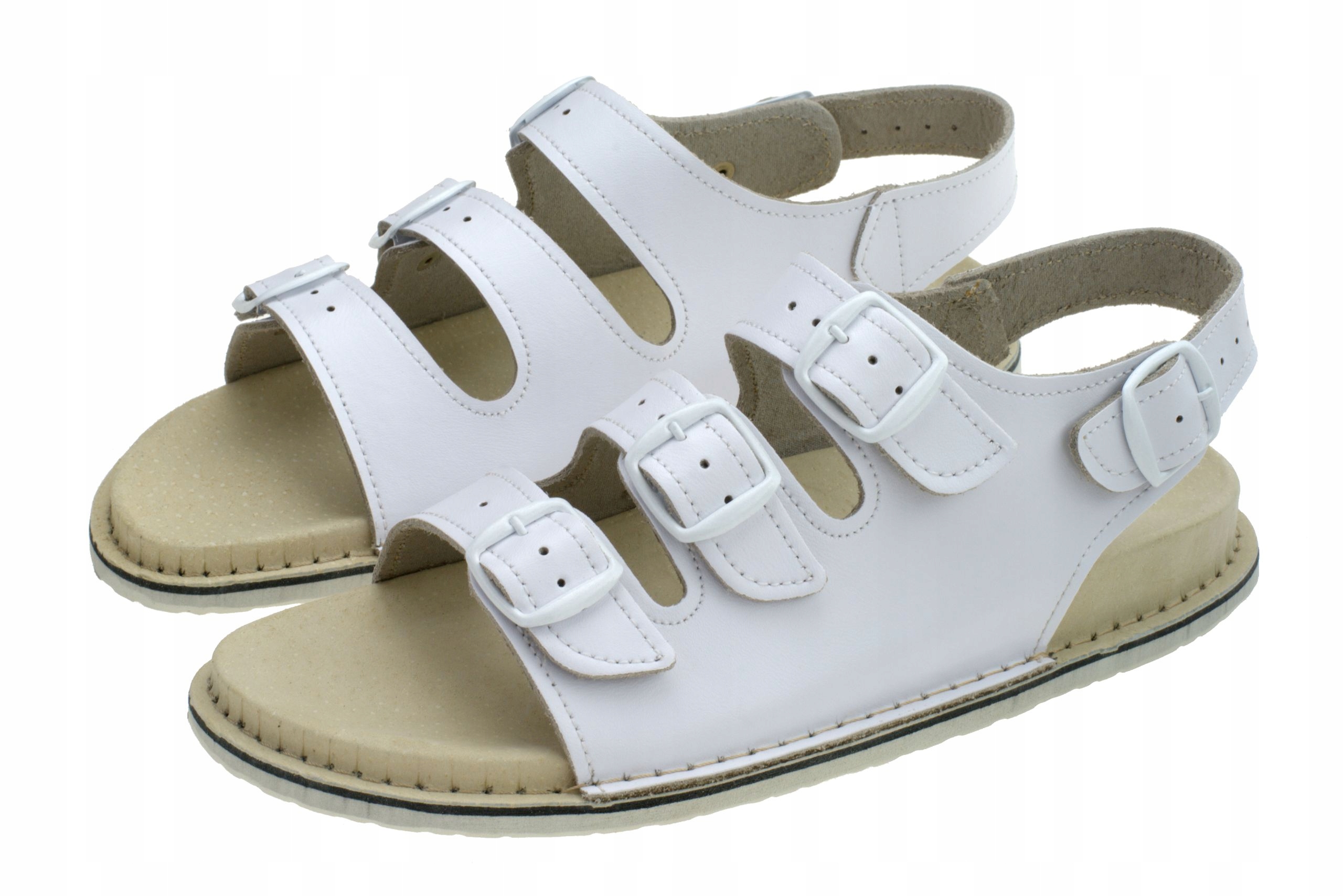 

Profilowane sandały typu fusbet, Białe 36