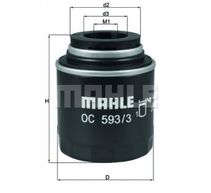 

Knecht Oc 593/3 Filtr oleju Audi Vw 1.2 1.4 Tfsi