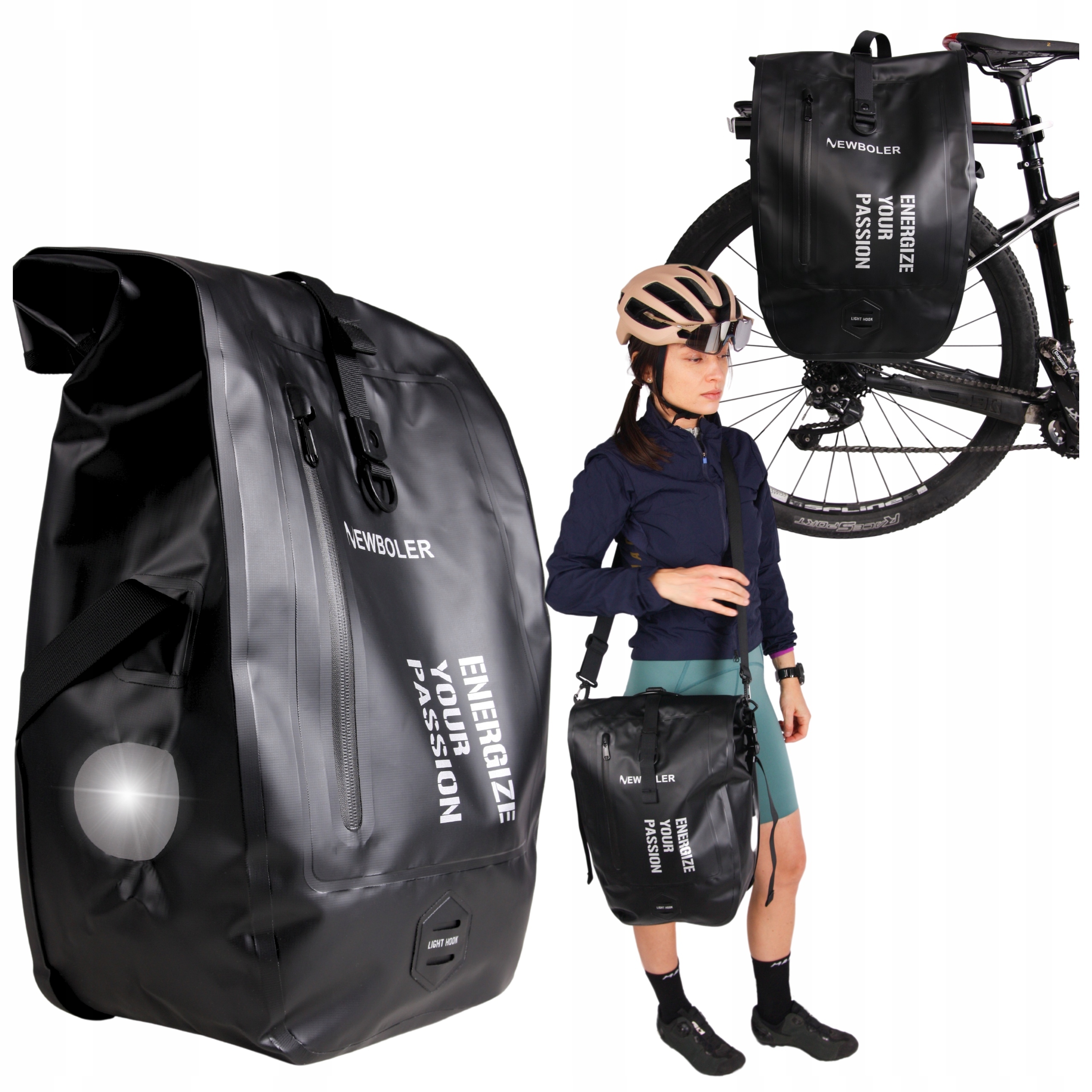 Cyklistická Brašna Na Zadní Nosič Back-roller, Rolovací Taška, Velká, Voděodolná