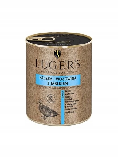 5 x Krmivo pro psy Luger’s kachna a hovězí maso s jablkem 800 g