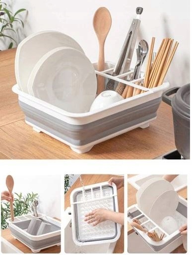 SUSZARKA składana silikonowa DO NACZYŃ OCIEKACZ SKŁADANY SILIKONOWY Kod producenta XJ3579