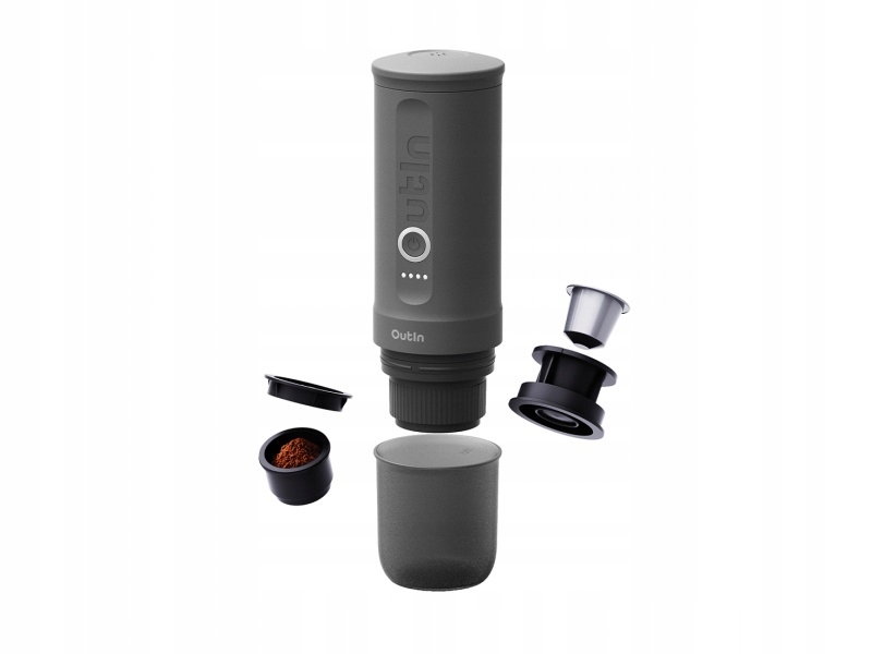 Outin Nano Travel Kit, Espresso Machine Bundle with Nano Protective Case, model OTEM-01, color Space Gray — 11