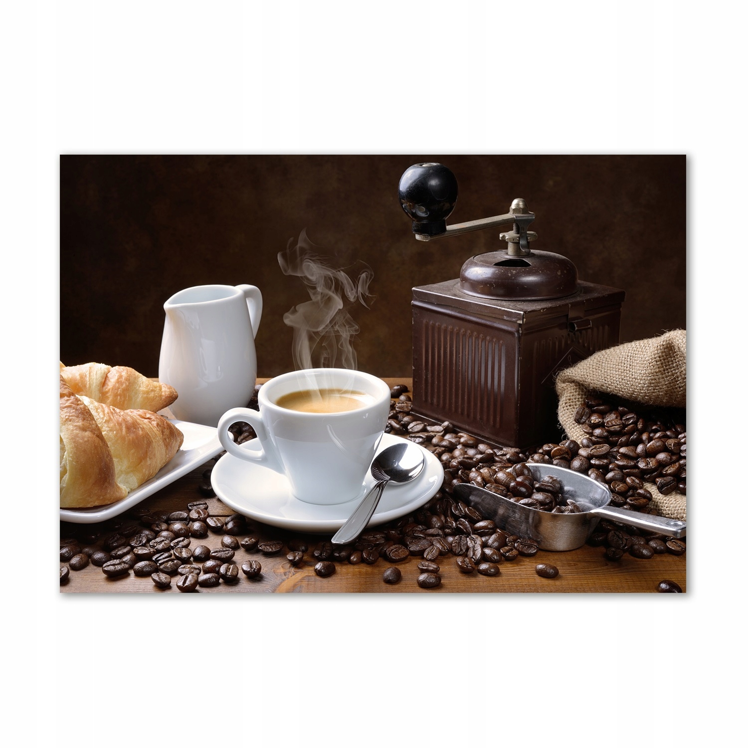 

Obraz zdjęcie szkło akryl Rogaliki i kawa 100x70cm