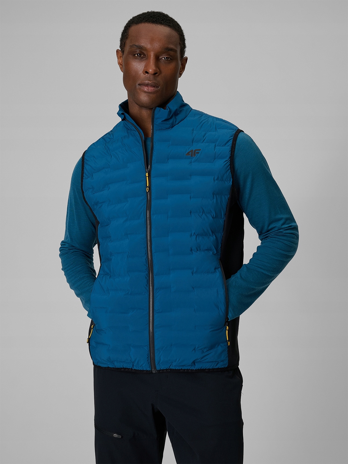 4F Bunda Bez Rukávů Tmavě Modrý, Lehký, XXL