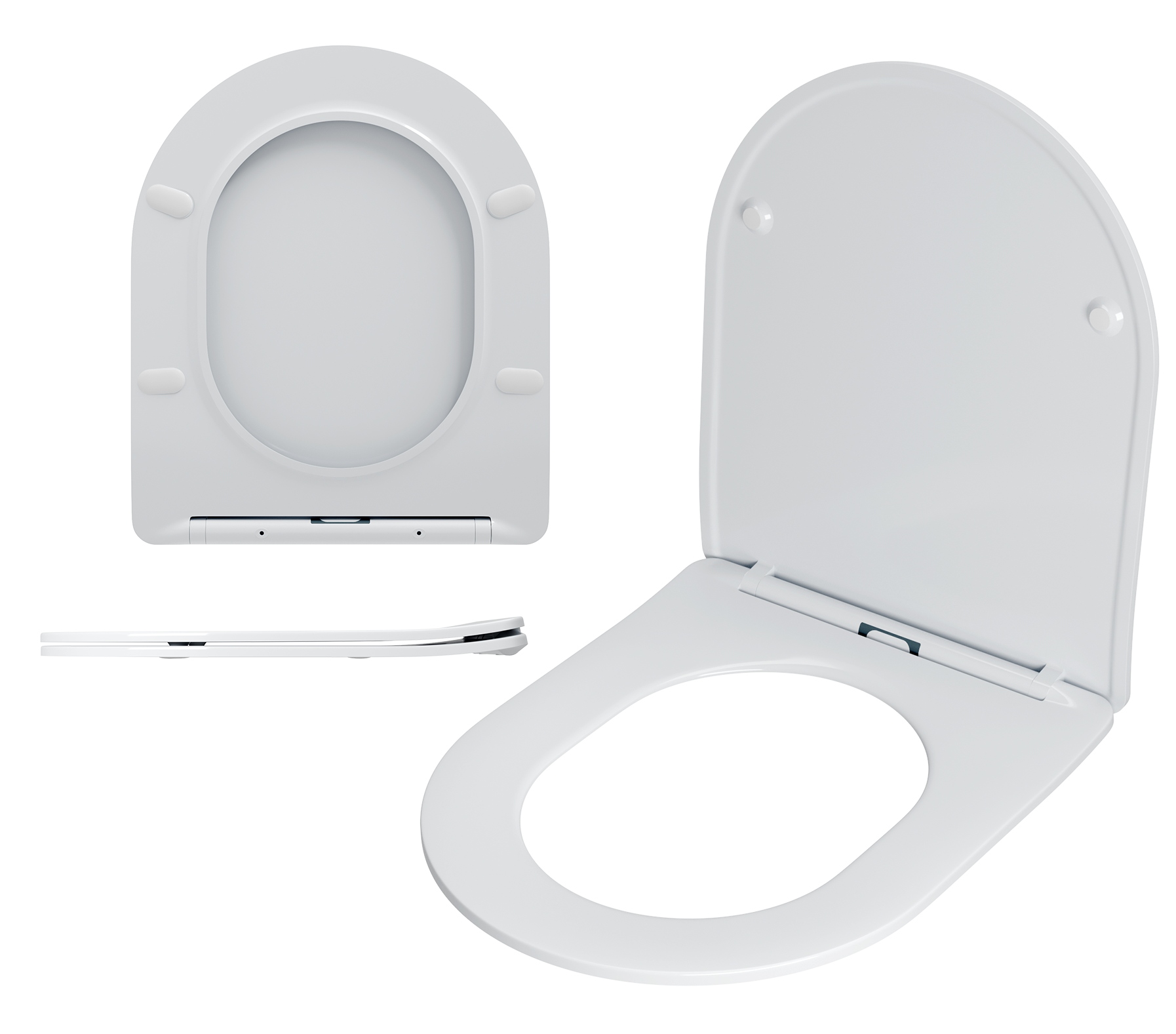 Wc Sedátko Polypropylenové Sedátko Slim, Pomalu Padající, Odnímatelné, Bílá Sopránová Barva