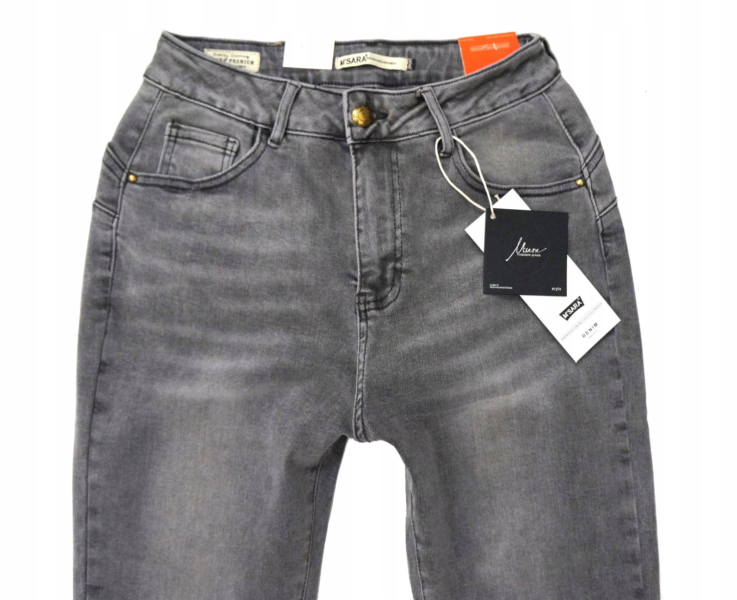 M.SARA DAMSKIE SPODNIE JEANSOWE MOM FIT LUŹNIEJSZE NOGAWKI KOLEKCJA PREMIUM Rozmiar M