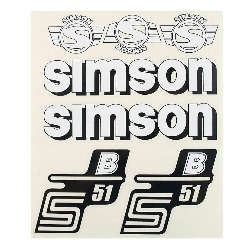 Naklejki SIMSON S51 Naklejka Emblemat cały motocykl Simson S51