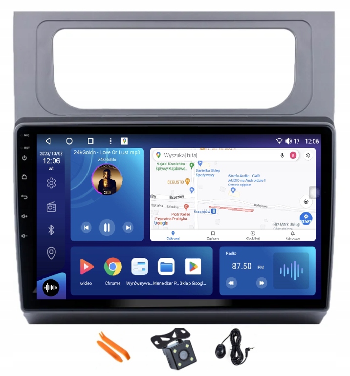 Radio Android Nawigacja VQ230 Qled Carplay Lte Gps Dsp Vw Touran I 10-15