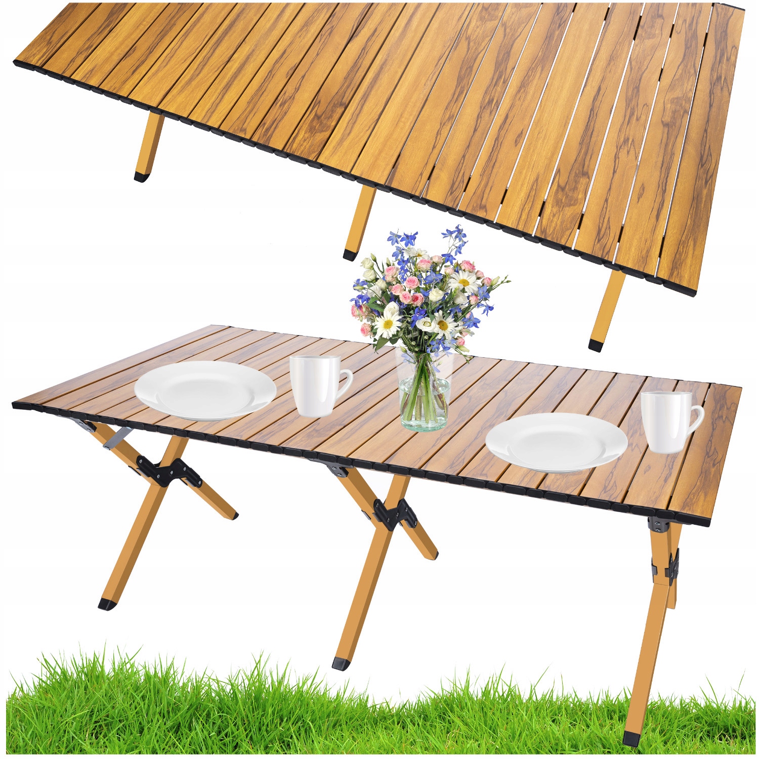 Stół turystyczny Gotel 60 x 120 x 44 cm brązowy