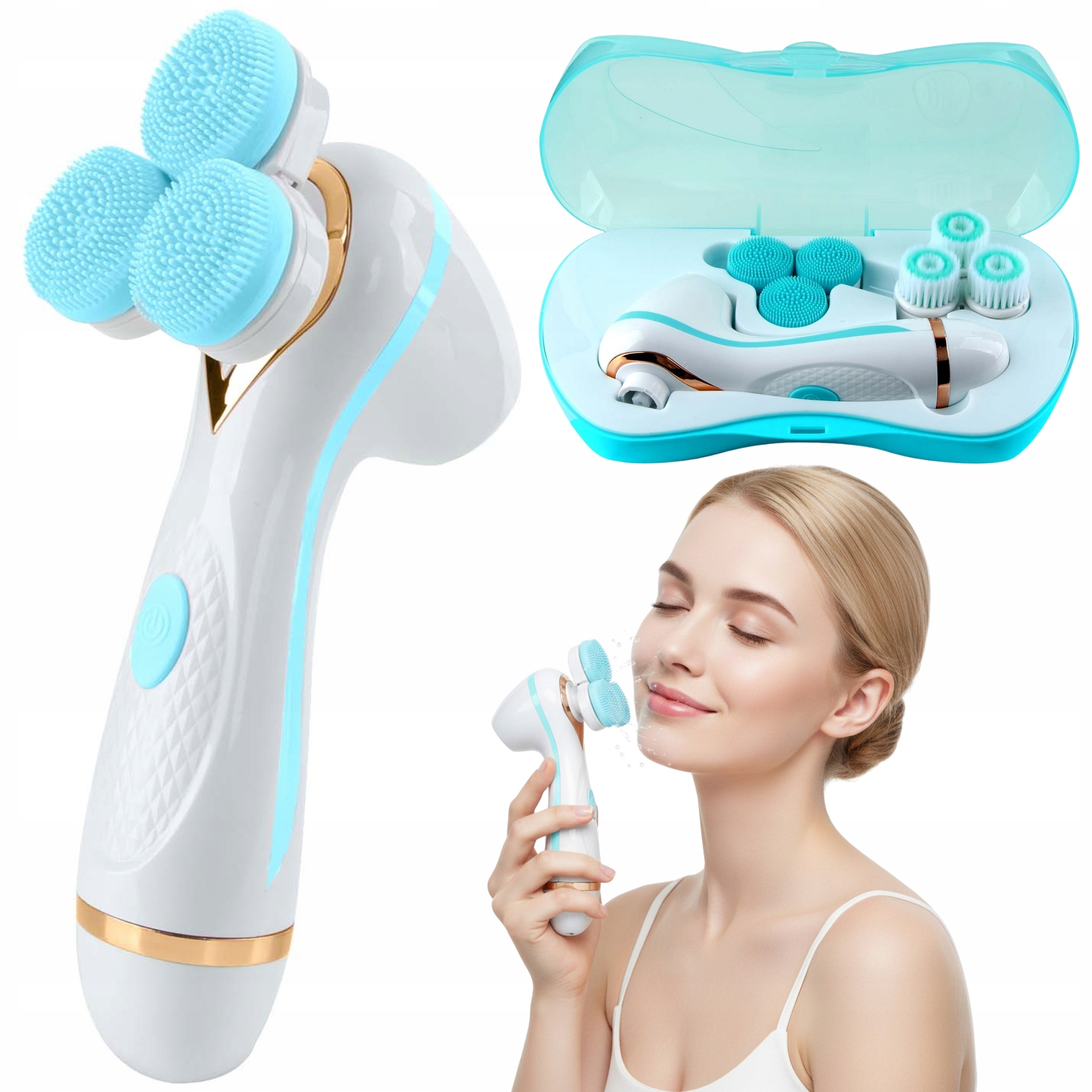 Sonický Kartáček Na Obličej Rotační Masážní Přístroj Čištění A Exfoliace
