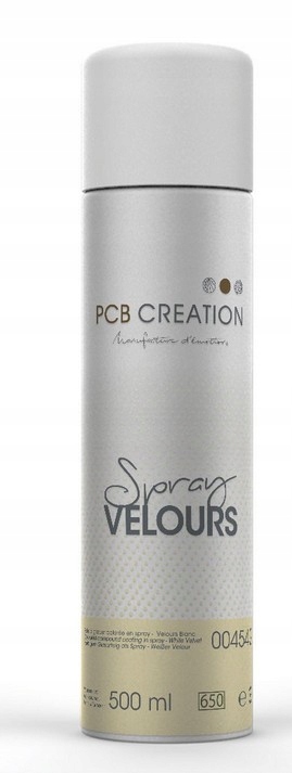Zamsz czekoladowy biały w spray'u 500ml Pcb 074340