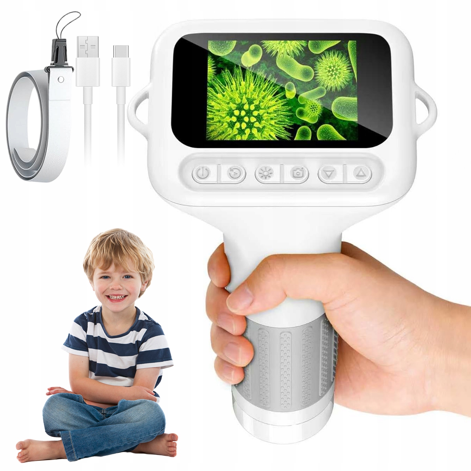 Digitální Mikroskop Kapesní Sada Pro Děti Led 2MP Přiblížení 1000x