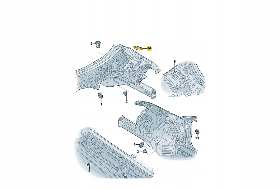 #ZAŚLEPKA KIELICHA AMORTYZATORA LEWA AUDI A4 A5 ASO Numer katalogowy części 8K0803593