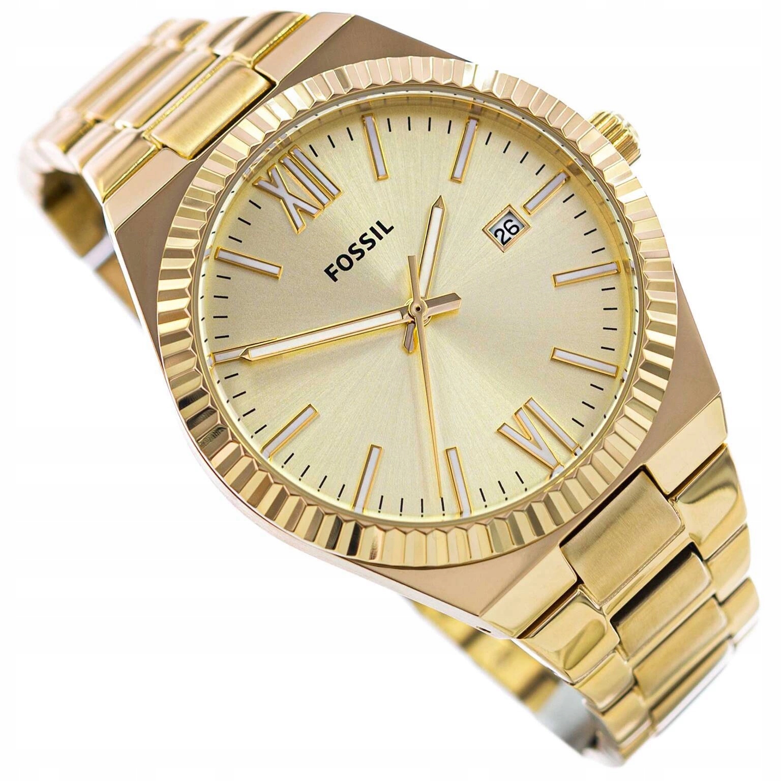 Dámské Hodinky Fossil ES5299 Scarlette Zlaté Elegantní Datumovka Náramek