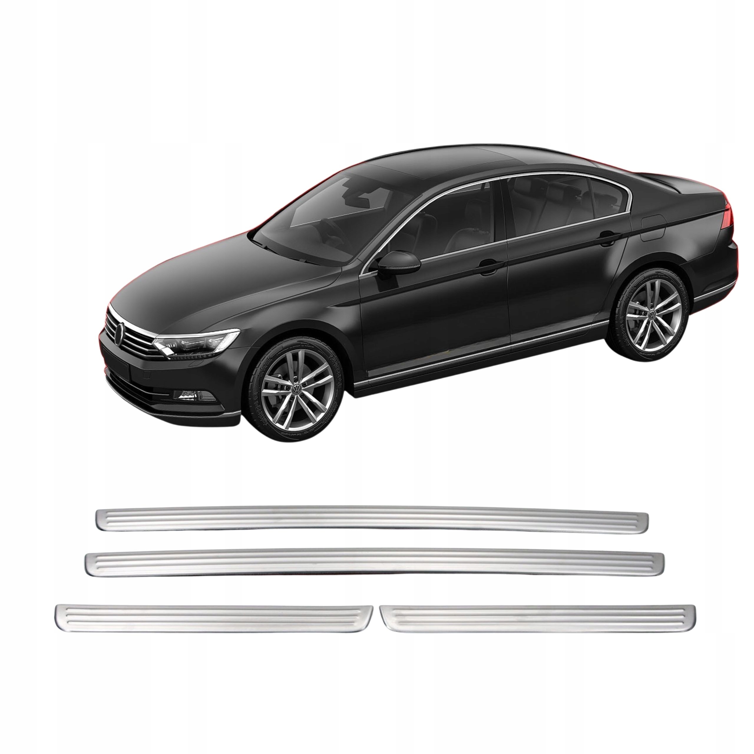 Lišty krytu na vnútorné prahy chróm Volkswagen Passat B8 2015-19
