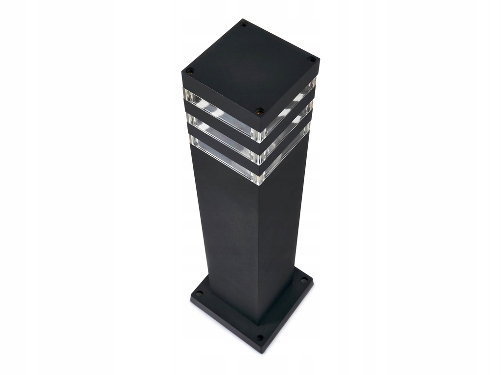 Lampa ogrodowa słupek stojąca zewnętrzna 80cm E27 czarny