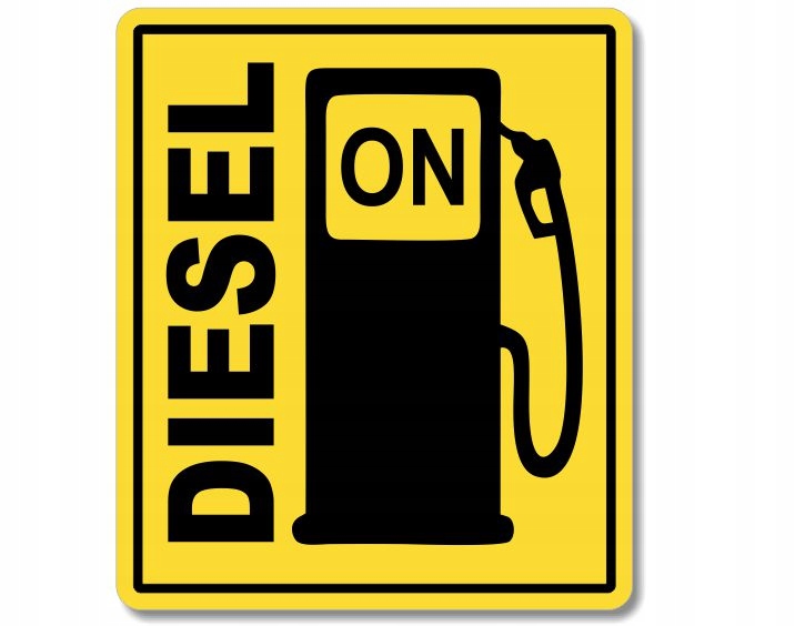 NAKLEJKA OZNACZENIE PALIWA FUEL DIESEL OIL !!!