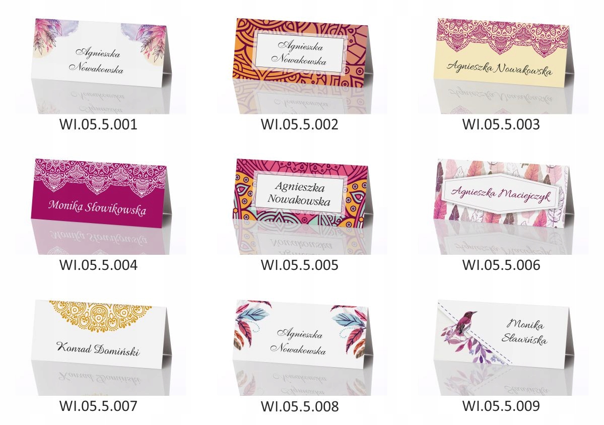 Winietki na Komunię Chrzest urodziny imieniny 18-stkę - 75 wzorów 10 szt Liczba sztuk 10 szt.