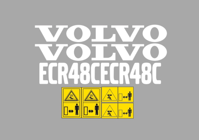 Samolepky s nálepkou Volvo ECR48C