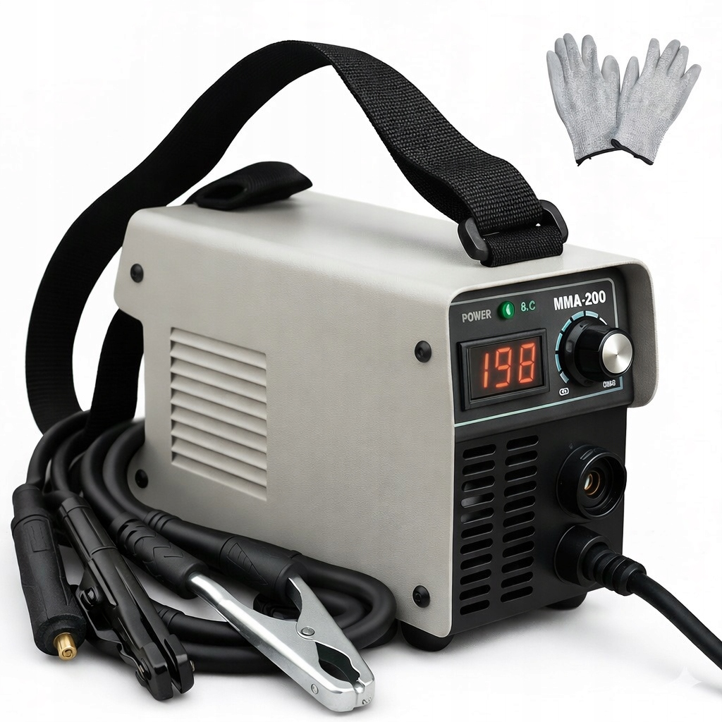 Invertorová svářečka MMA200 200A Digital IP21 Pracovní cyklus 60% rukavice
