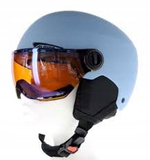 Dětská lyžařská přilba Alpina Zupo Visor Q-Lite smoke blue matt 51-55 cm