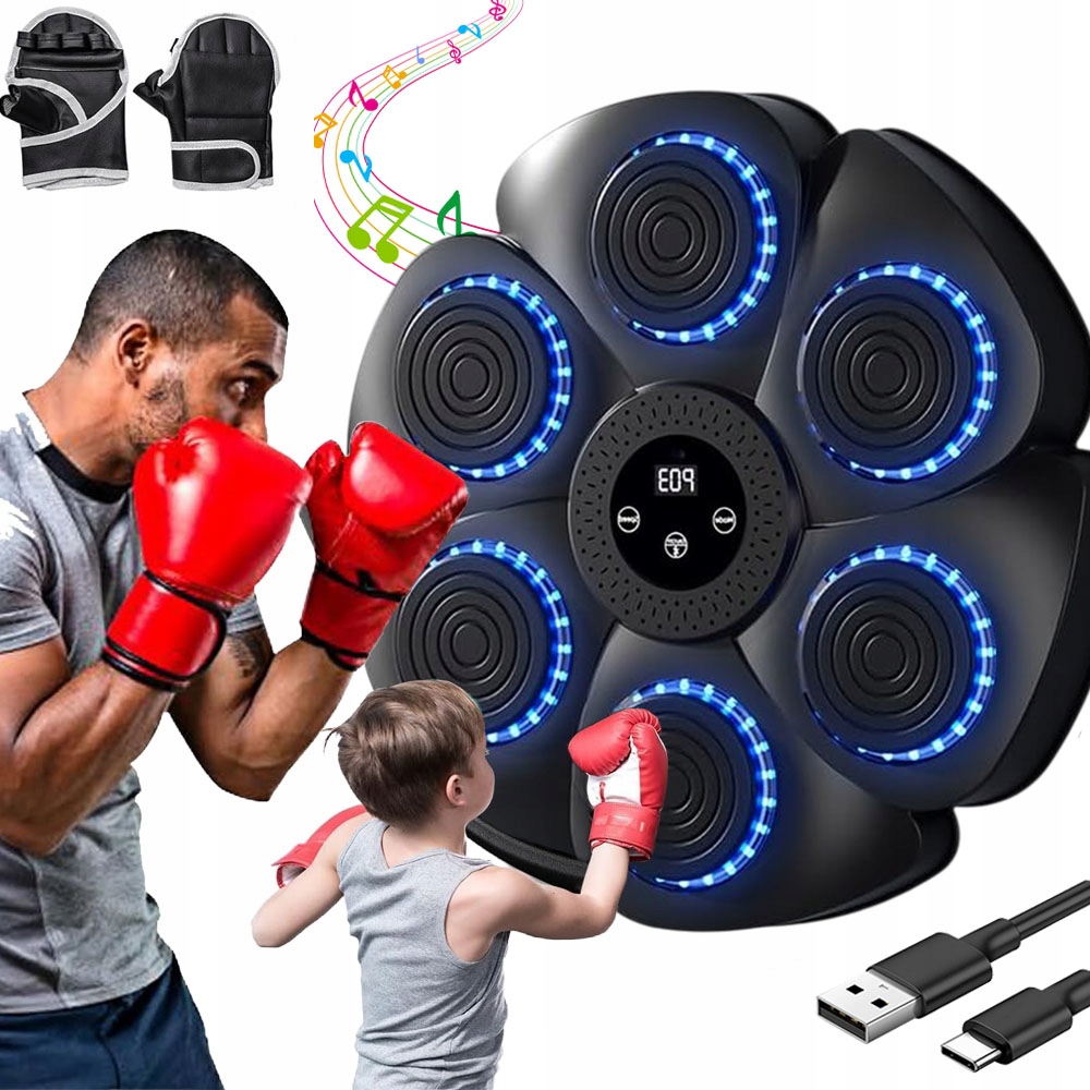 Elektroniczna Tarcza Bokserska Na Ścianę Bluetooth Dla Dzieci+ Rękawice Mma