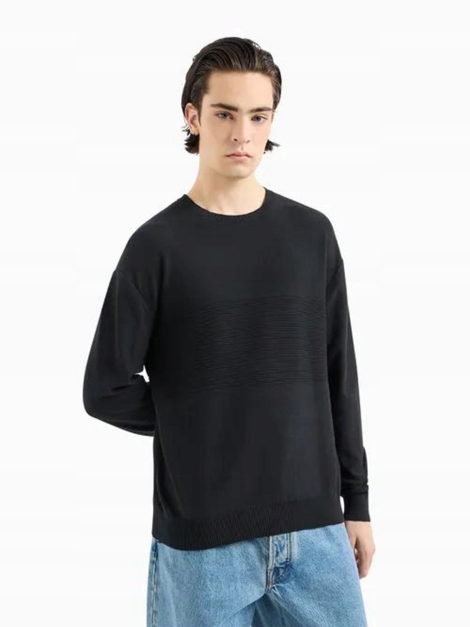 Pánský svetr Armani Exchange 6DZM6J ZMQ7Z černý M