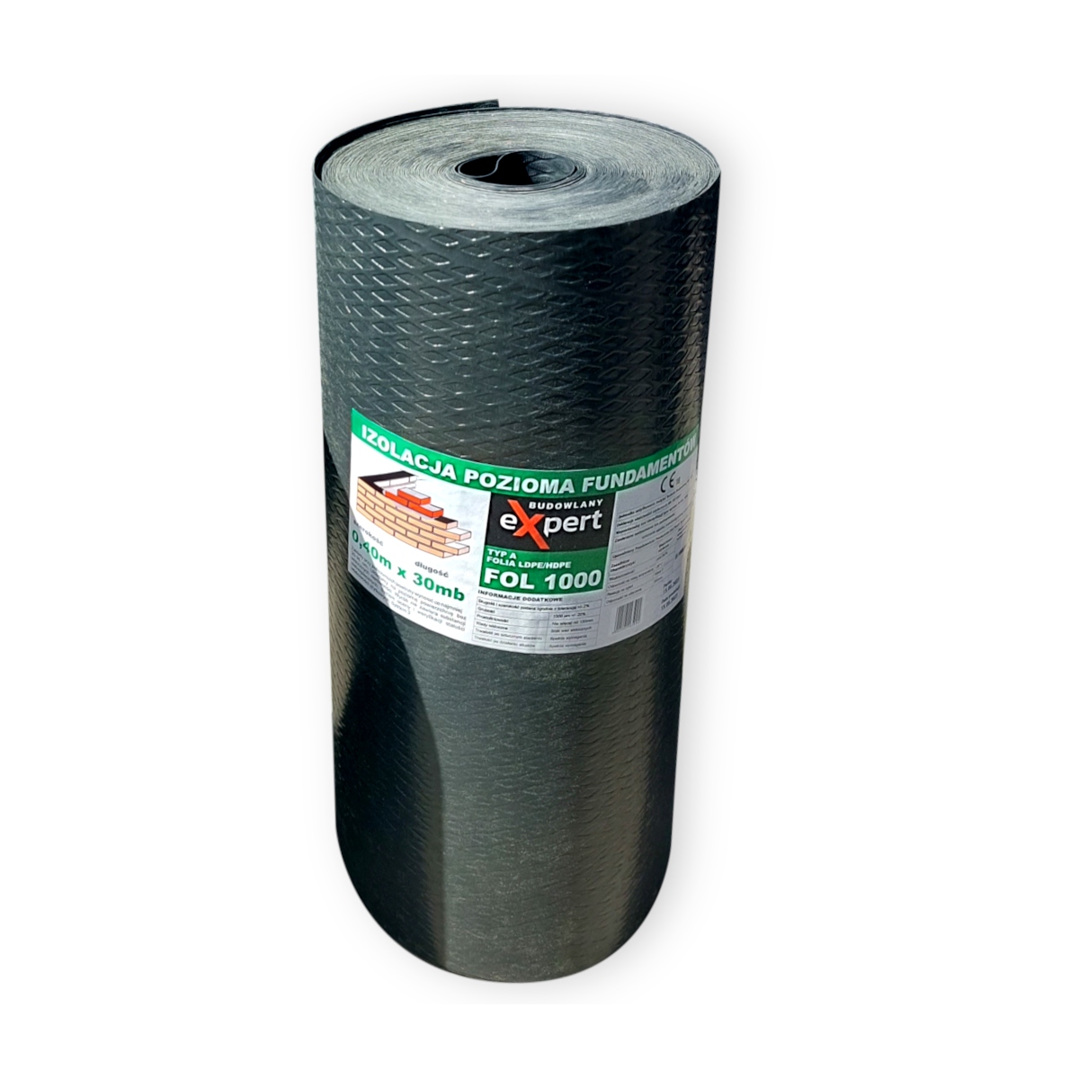IZOLACJA POZIOMA DO FUNDAMENTÓW MURŁATY ATEST -OWANA FOLIA FUNDAMENTOWA 1mm Marka Budowlany Expert