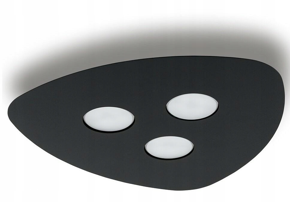 Stropné Svietidlo Organic čierna 3xGX53 39,5 cm Nástenná lampa do kancelárie domu