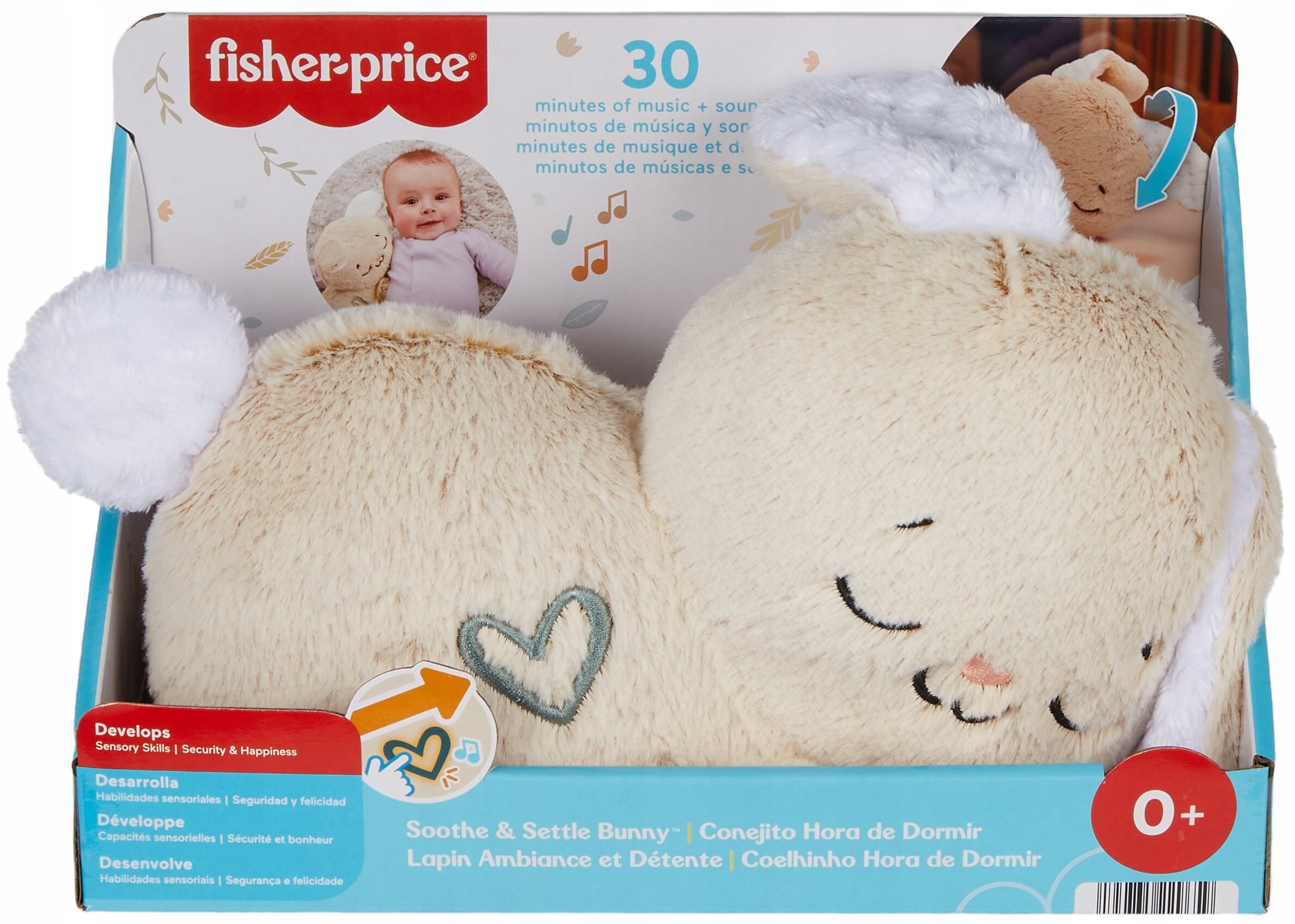 FISHER PRICE PRZYTULANKA ŚPIĄCY KRÓLICZEK USPOKAJACZ dla maluszka +0 m-cy Stan opakowania oryginalne