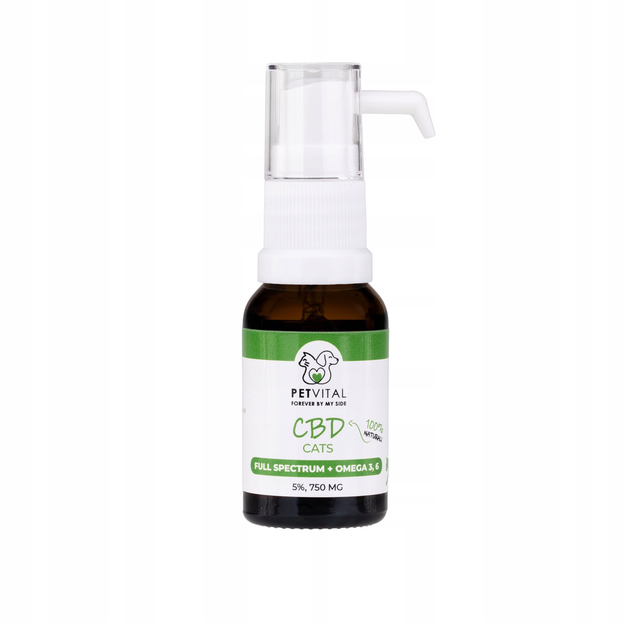 Pet Vital Cbd olej 5% pro kočky Přírodní podpora klidu a zdraví 15 ml
