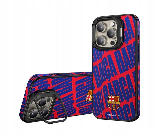 Pouzdro pro iPhone 16 Pro Fc Barcelona Kožené Magnetické Magsafe Bc