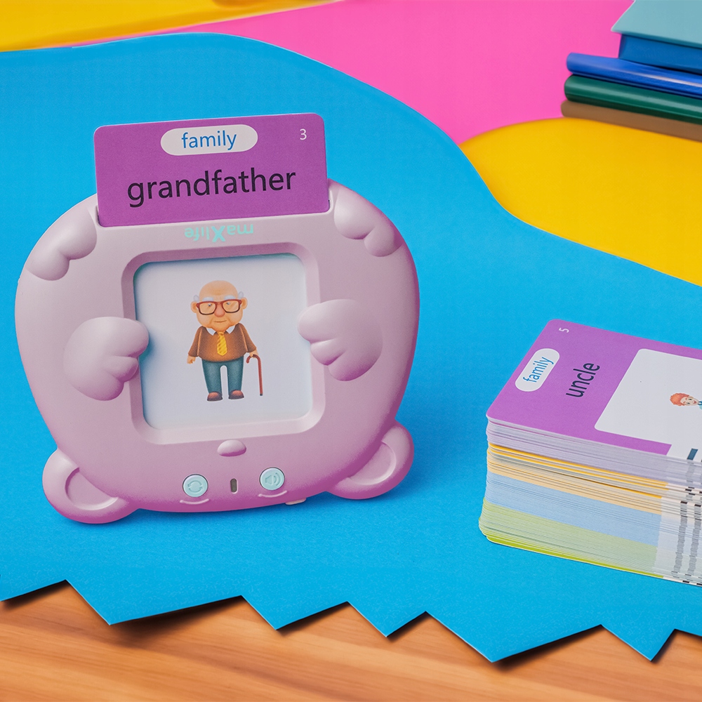 NAUKA ANGIELSKIEGO CZYTANIE POWTARZANIE GŁOS KARTY SŁOWA EDUKACJA PINK Marka inna